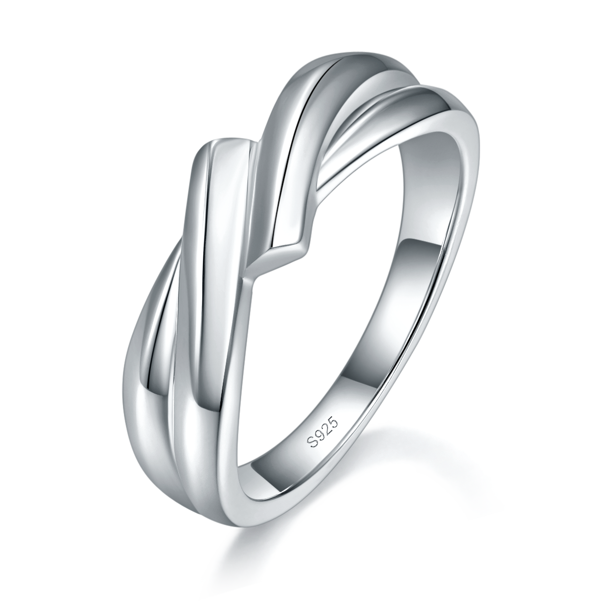 情侣对戒S925银镀白金定制选款副石莫桑钻0.23ct
