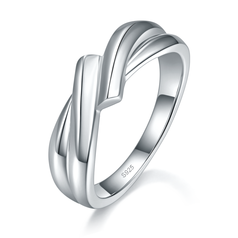 情侣Couple RingS925银镀白金定制选款副石Moissanite0.23ct