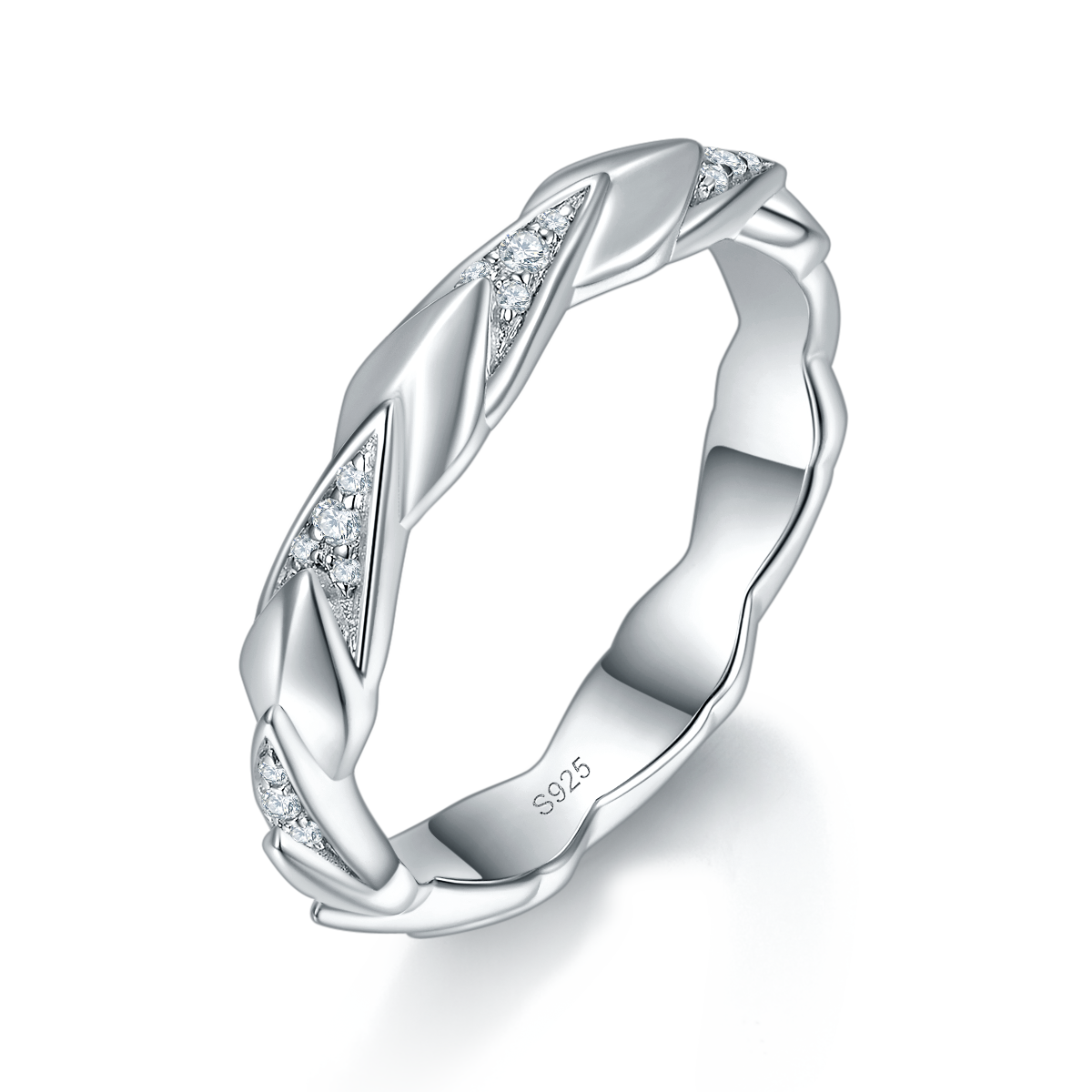 S925 Silver Plated Platinum Couple Set Customized Selection Moissanite 0.14ct
