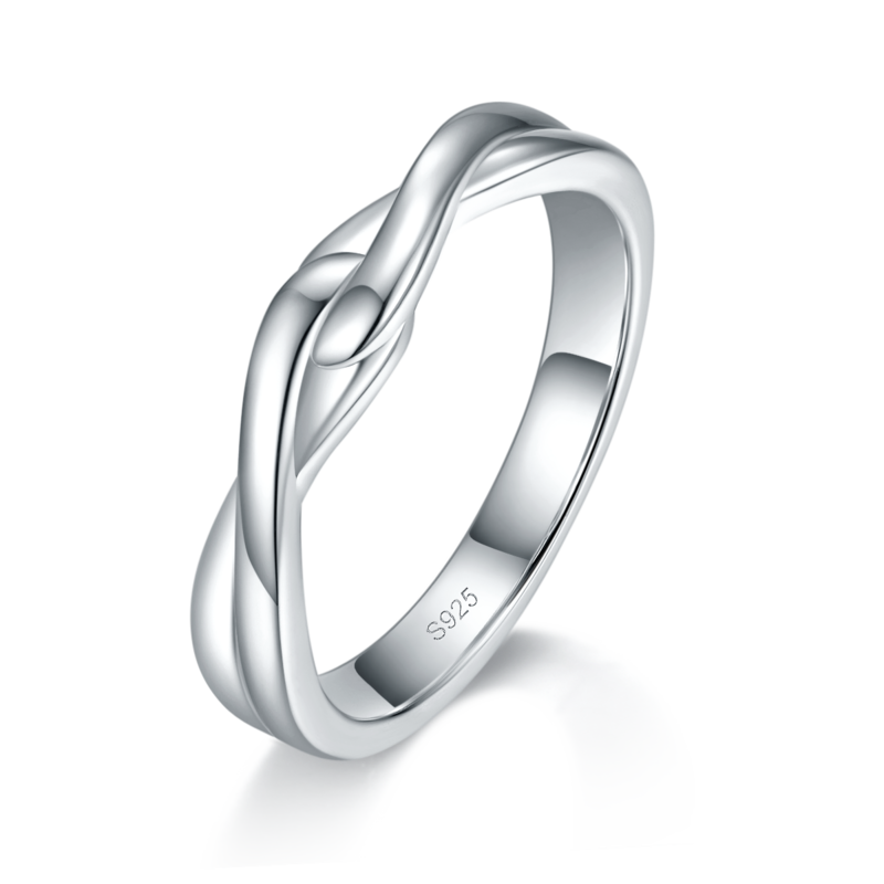 情侣Couple RingS925银镀白金定制选款副石Moissanite0.1ct