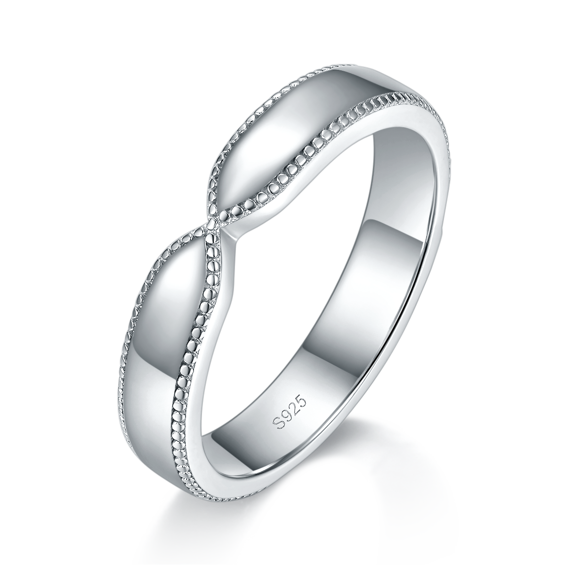 Couple Ring S925 Silver Plated Platinum Customized Selection Side Stone Moissanite 0.21ct