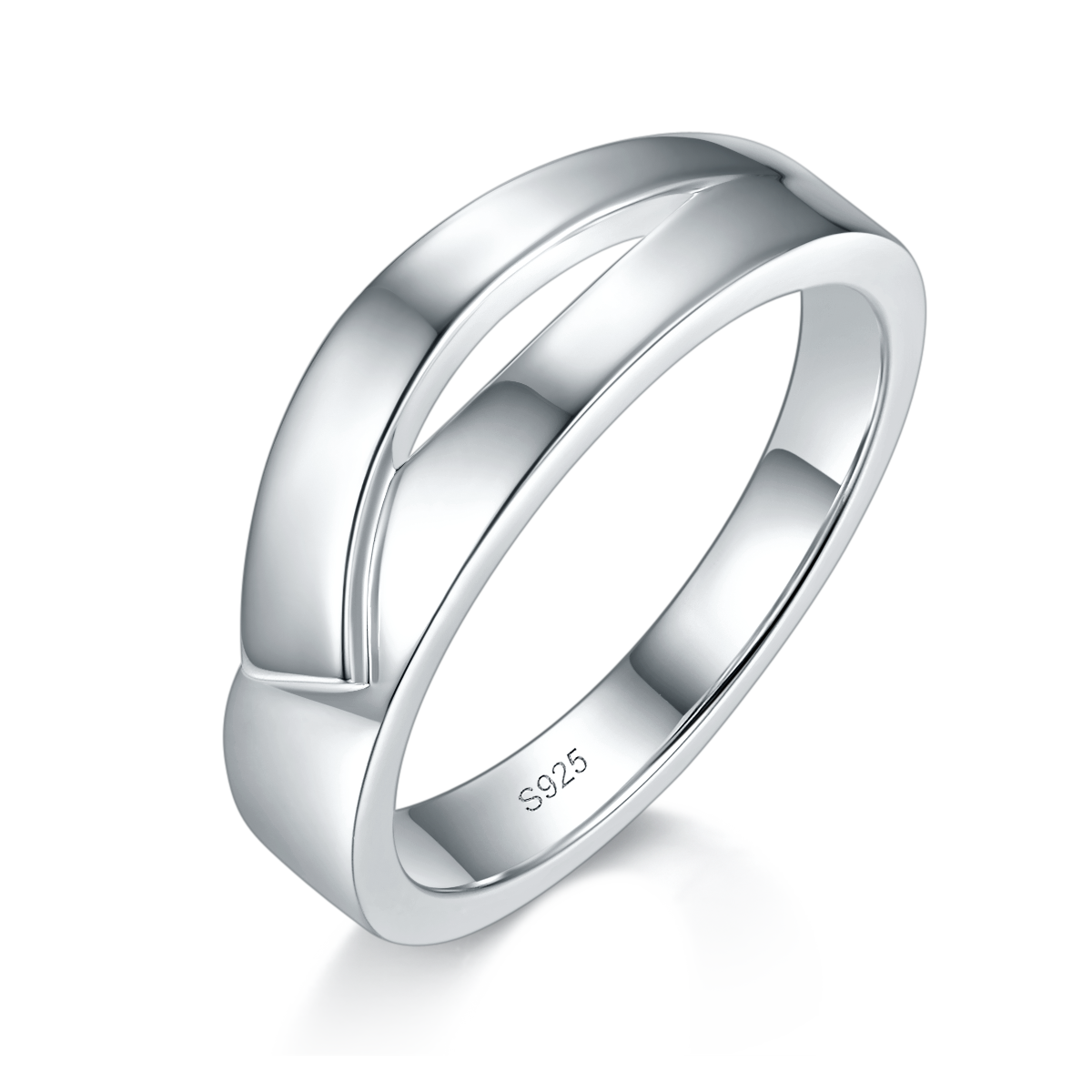 Couple Ring S925 Silver Plated Platinum Customized Selection Moissanite 0.1ct