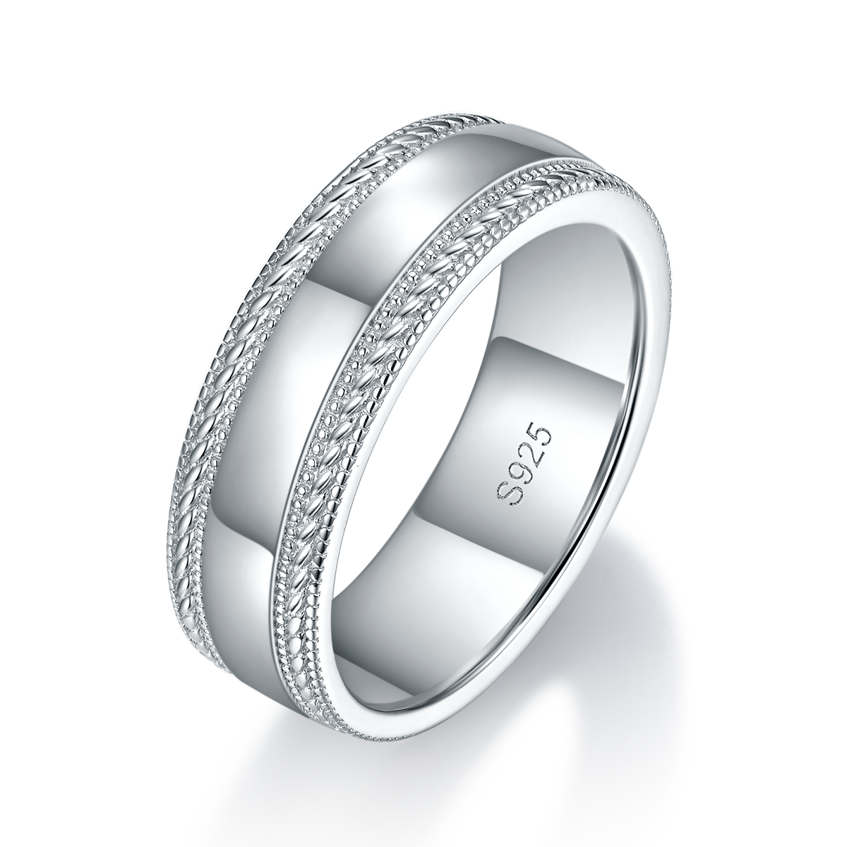 Couple Ring S925 Silver Plated Platinum Customized Selection Moissanite 0.66ct