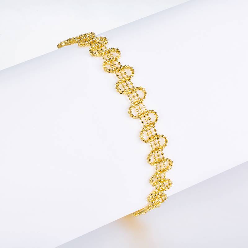 B002款S925银镀18K金意大利编织蕾丝款Bracelet