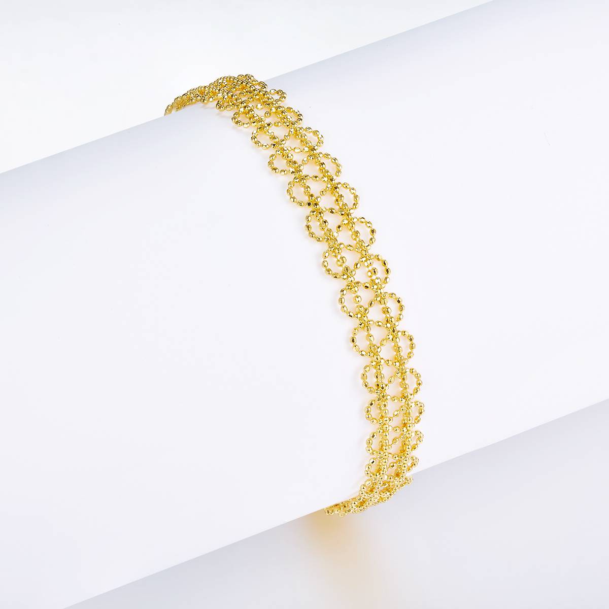 B003款S925银镀18K金意大利编织蕾丝款Bracelet