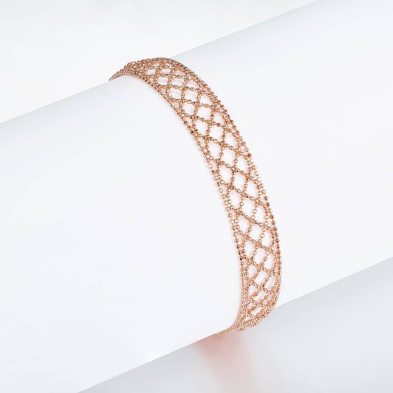 B004款S925银镀18K金意大利编织蕾丝款Bracelet