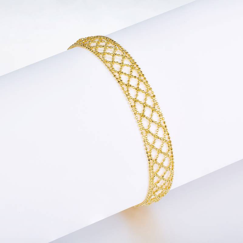 B004款S925银镀18K金意大利编织蕾丝款Bracelet