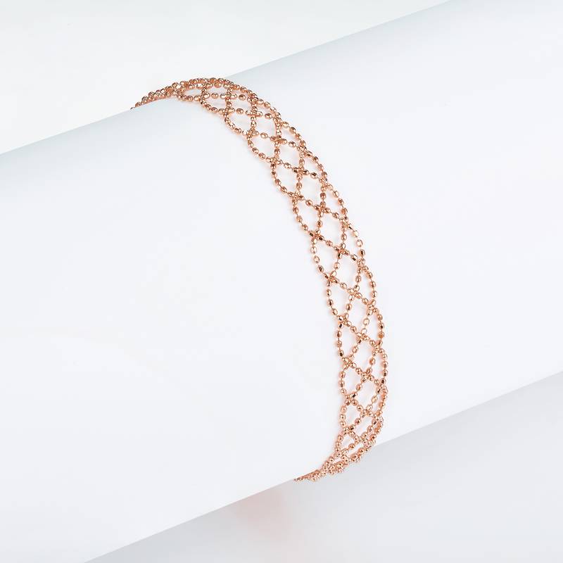 B005款S925银镀18K金意大利编织蕾丝款Bracelet