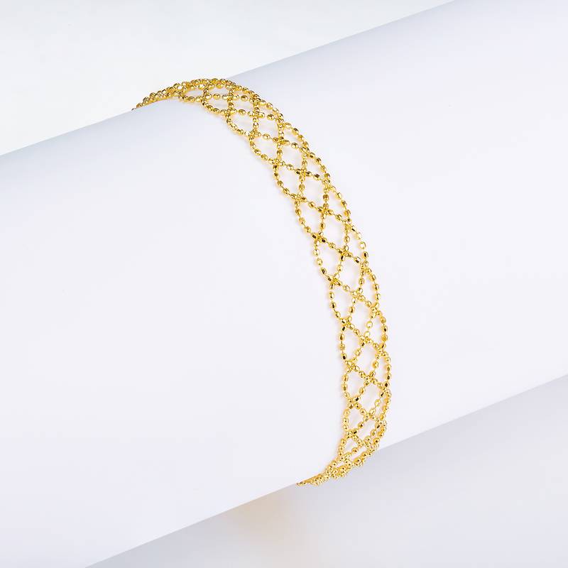 B005款S925银镀18K金意大利编织蕾丝款Bracelet