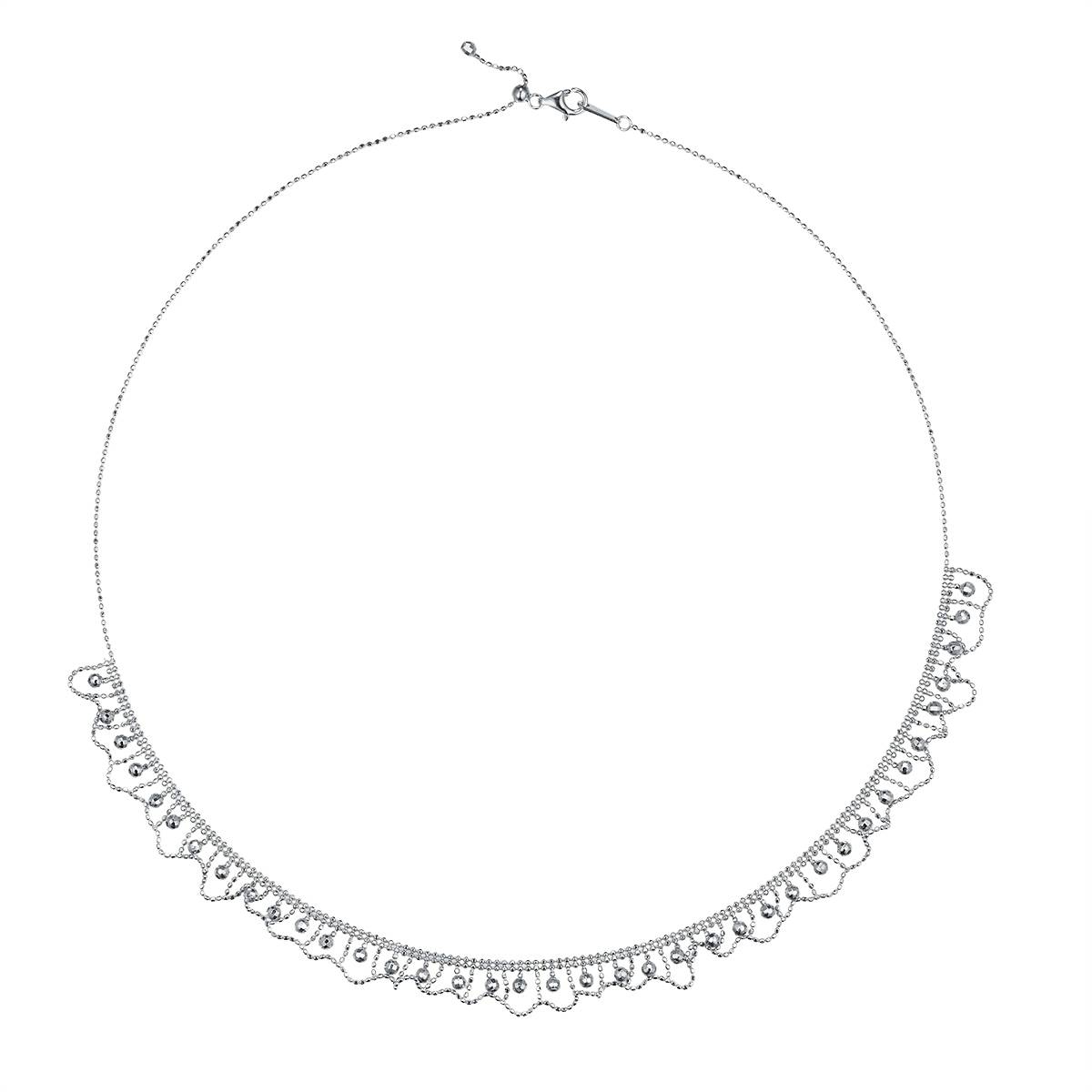 K004款S925银镀18K金意大利编织蕾丝款Necklace