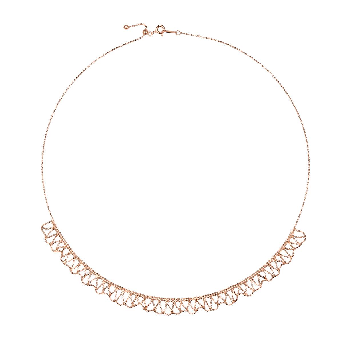 K007款S925银镀18K金意大利编织蕾丝款Necklace