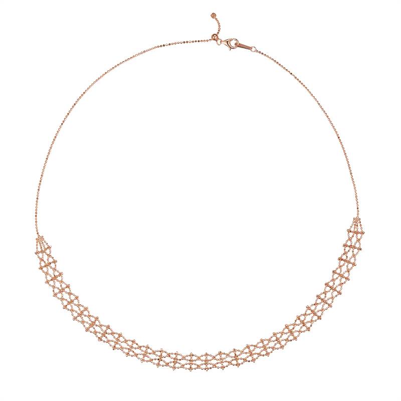K008款S925银镀18K金意大利编织蕾丝款Necklace