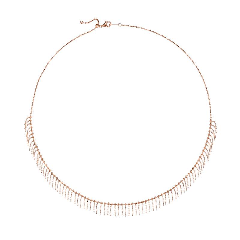 K009款S925银镀18K金意大利编织流苏款Necklace