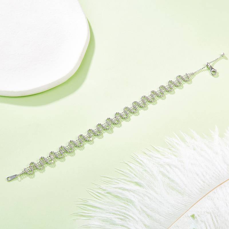 B002款S925银镀18K金意大利编织蕾丝款Bracelet