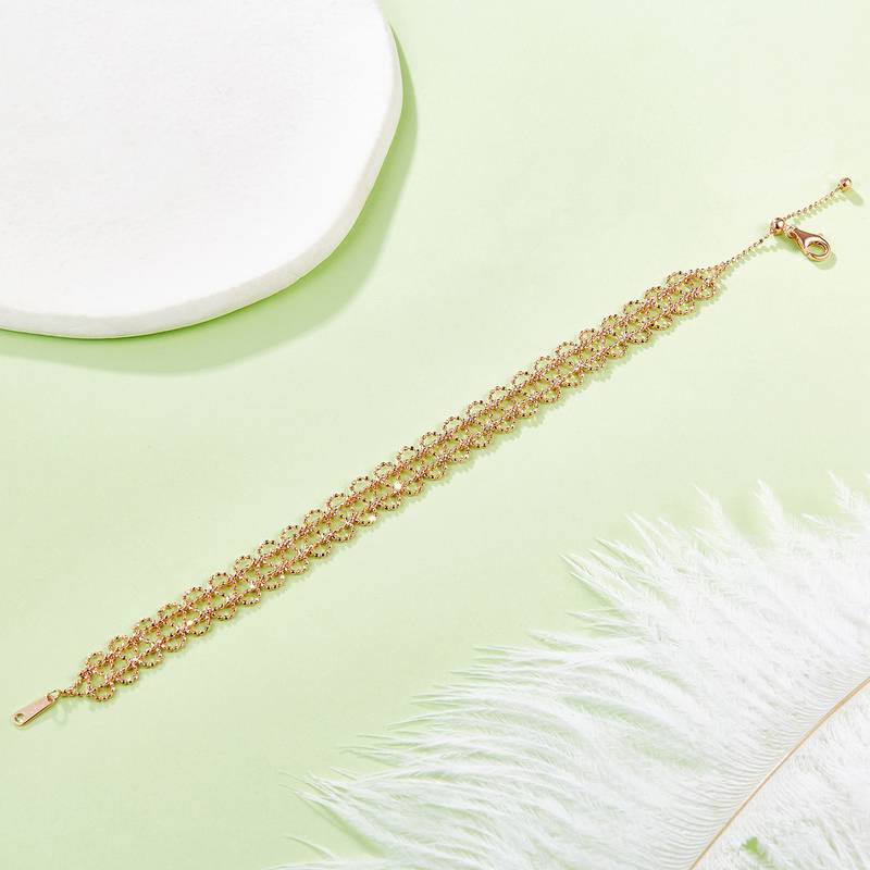 B003款S925银镀18K金意大利编织蕾丝款Bracelet