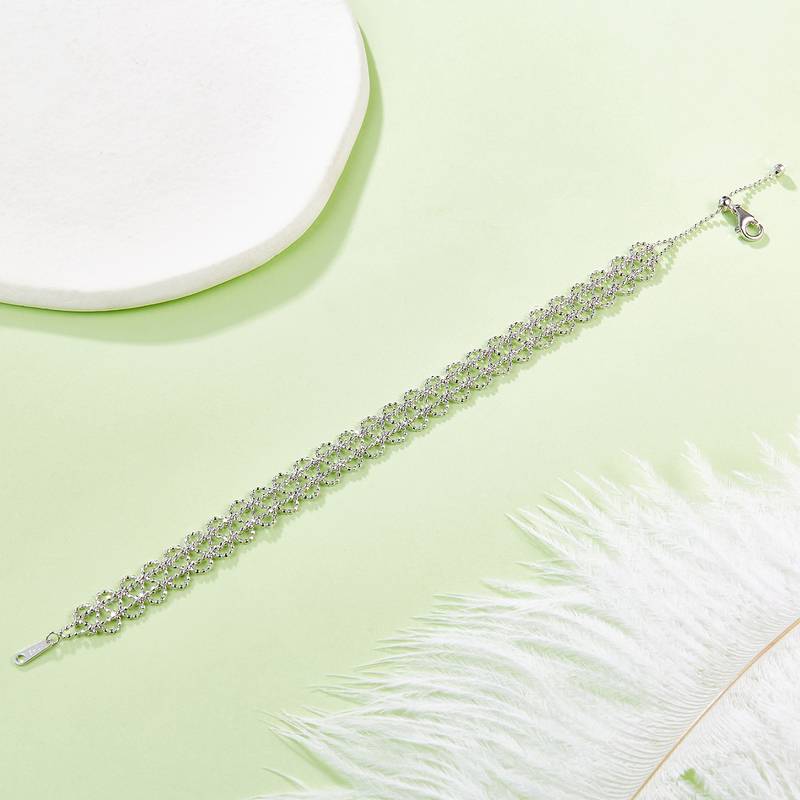 B003款S925银镀18K金意大利编织蕾丝款Bracelet