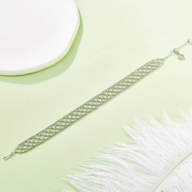 B004款S925银镀18K金意大利编织蕾丝款Bracelet