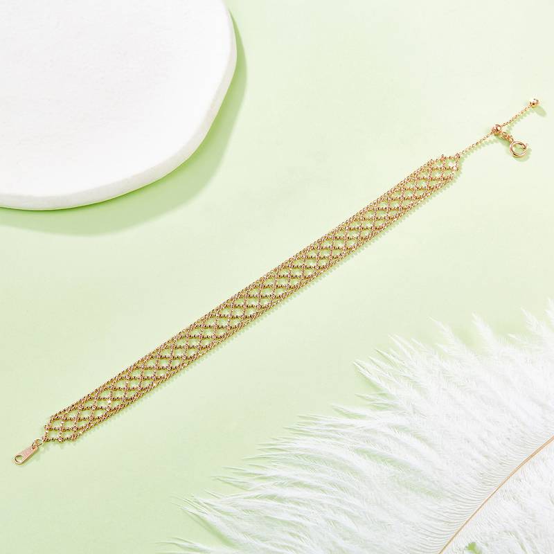 B004款S925银镀18K金意大利编织蕾丝款Bracelet