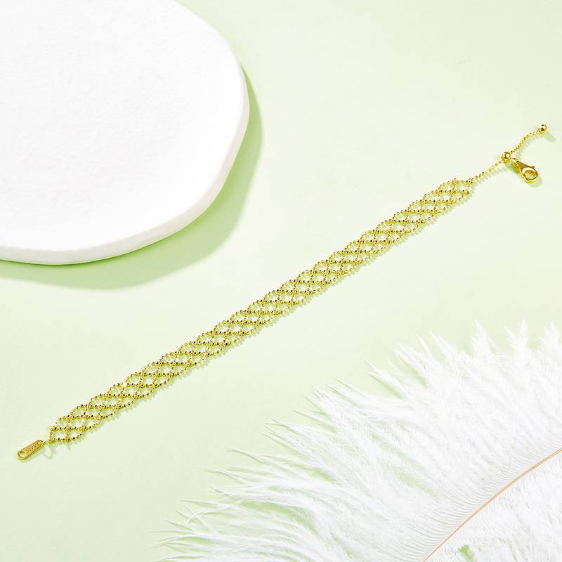 B005款S925银镀18K金意大利编织蕾丝款Bracelet