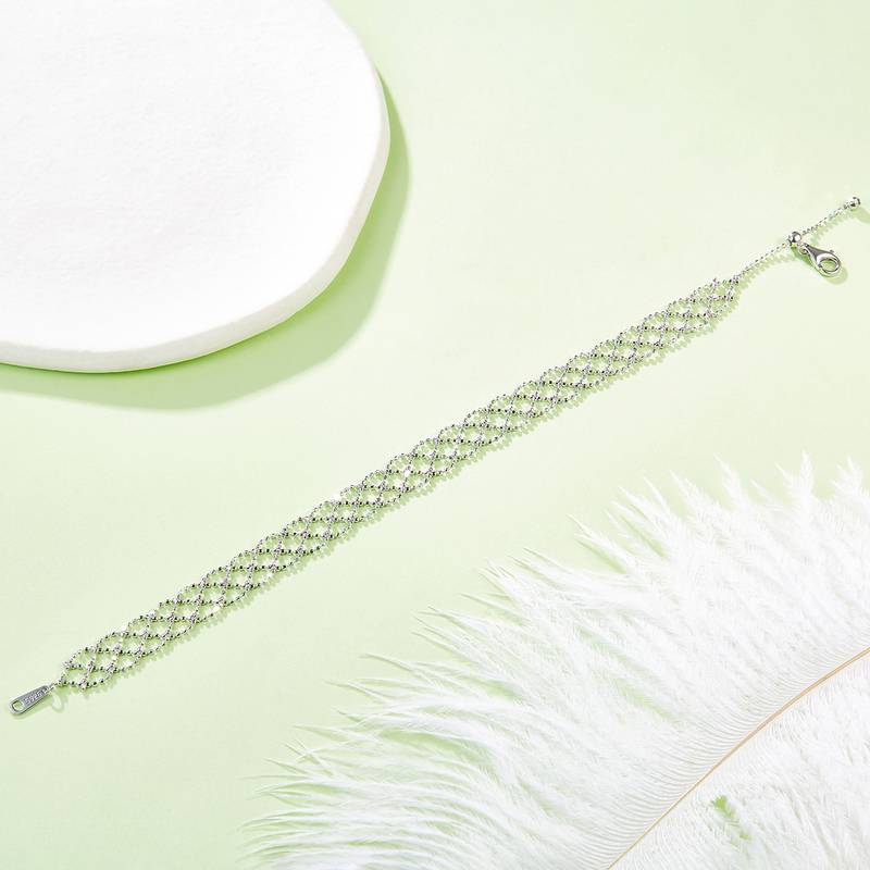 B005款S925银镀18K金意大利编织蕾丝款Bracelet