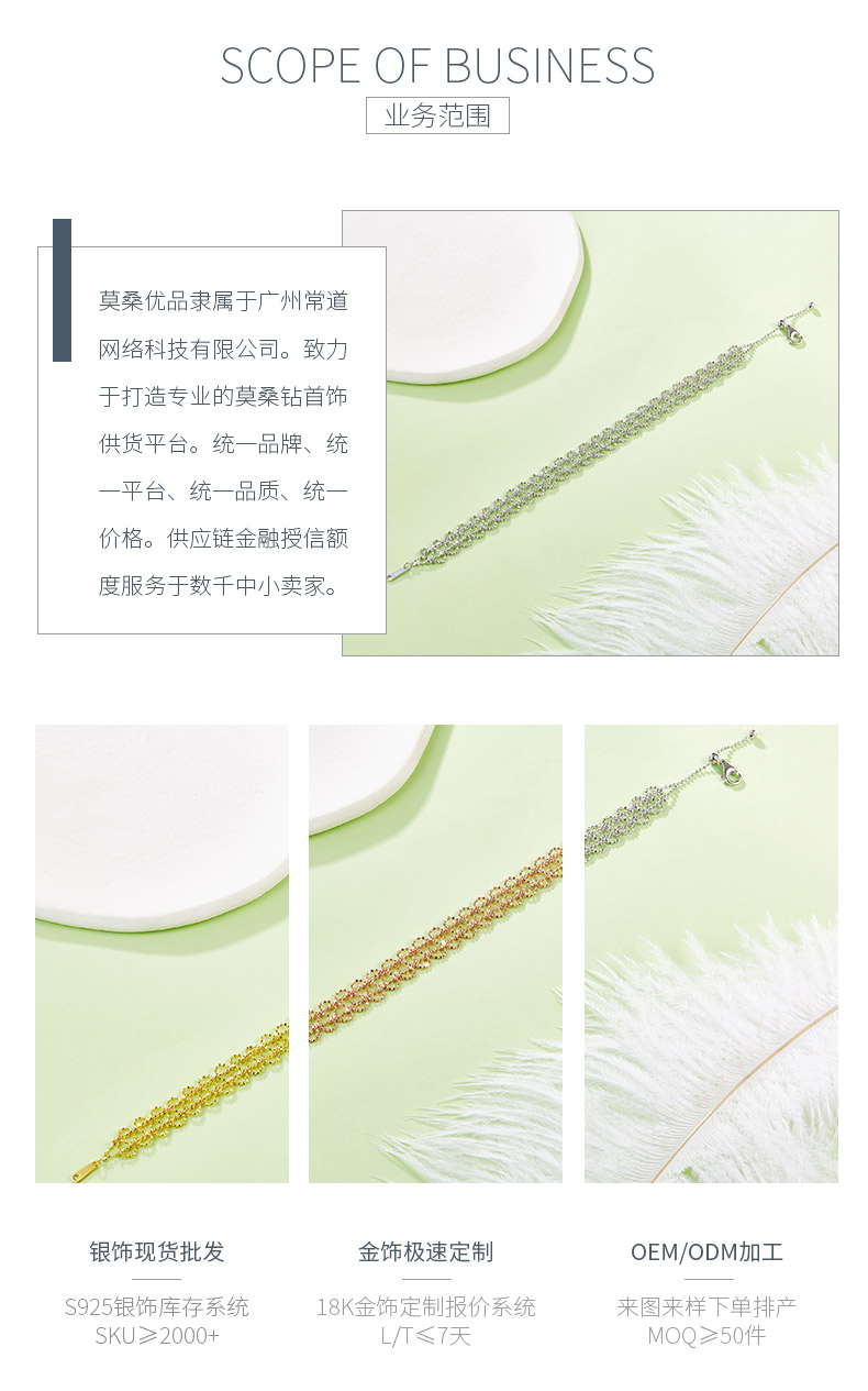 B003款S925银镀18K金意大利编织蕾丝款手链 - 3