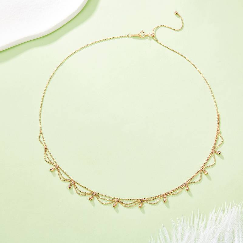 K002款S925银镀18K金意大利编织蕾丝款Necklace
