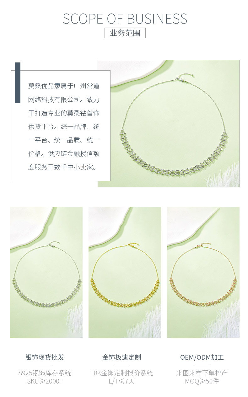 K008款S925银镀18K金意大利编织蕾丝款项链 - 3