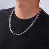 MP0030-7.3mm款S925银镀18K白金莫桑钻满镶嘻哈风高级方扣项链12ct 3