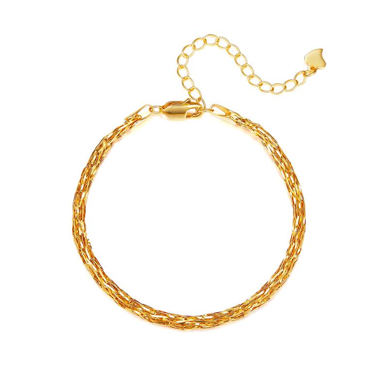 B017款S925银镀18K金意大利蕾丝编织工艺Bracelet