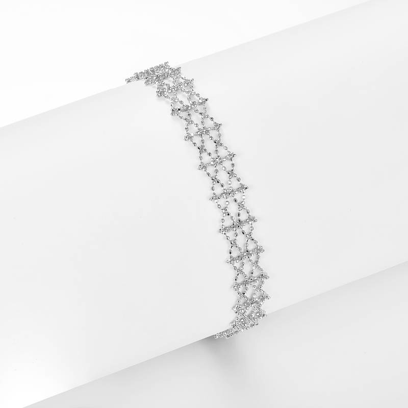 B013款S925银镀18K金意大利蕾丝编织工艺Bracelet