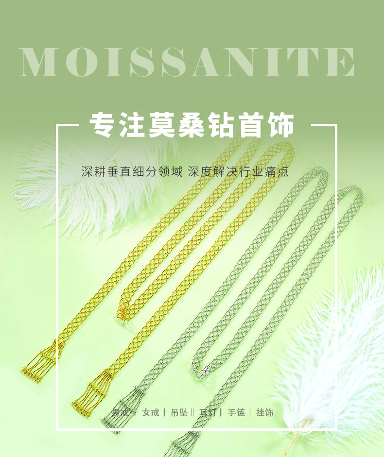 N002款S925银镀18K金意大利蕾丝工艺编制长款项链 - 1