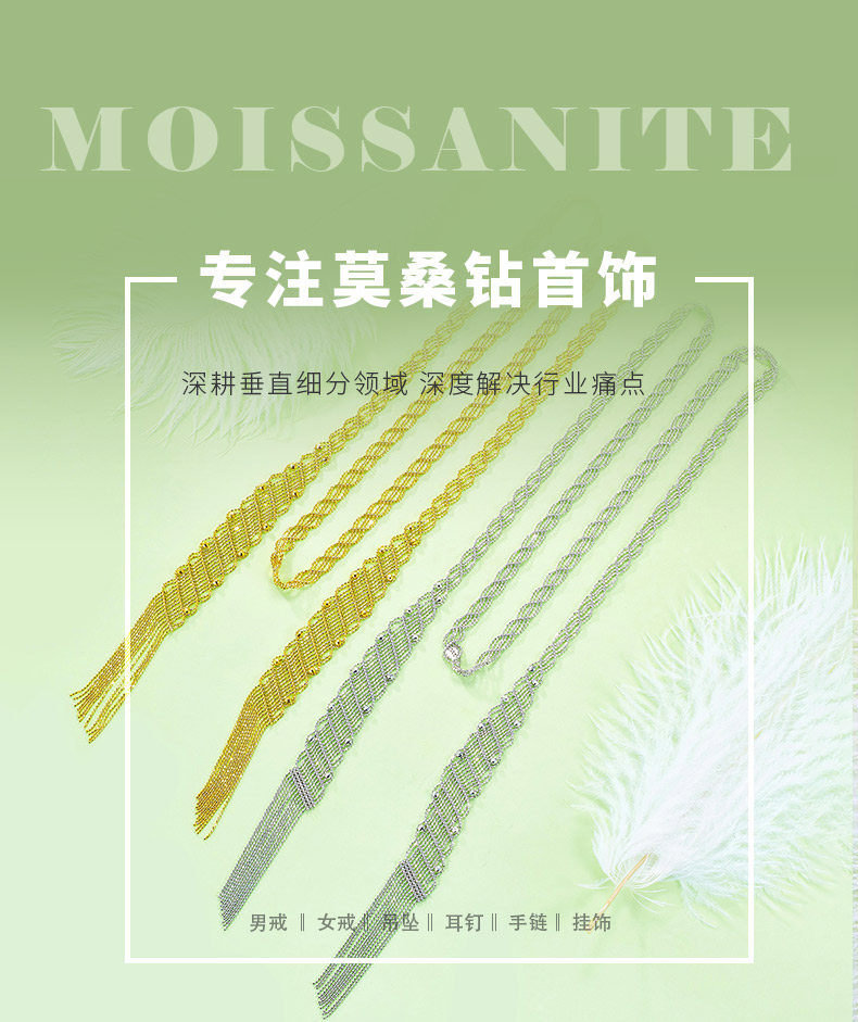 N003款S925银镀18K金意大利蕾丝编制工艺长款项链 - 1