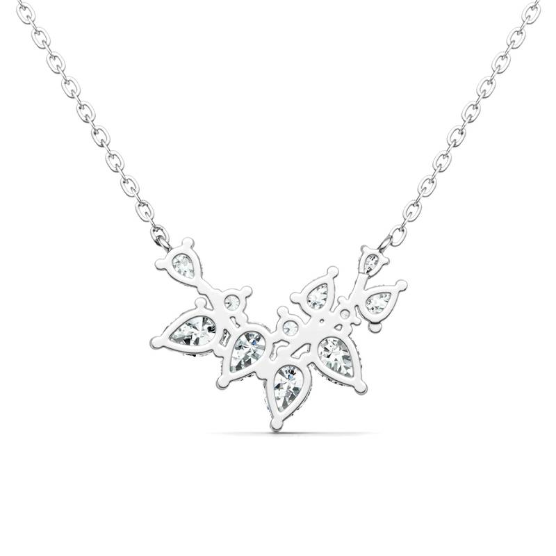 N16350款S925银镀18K白金莫桑钻轻奢项链3.21ct