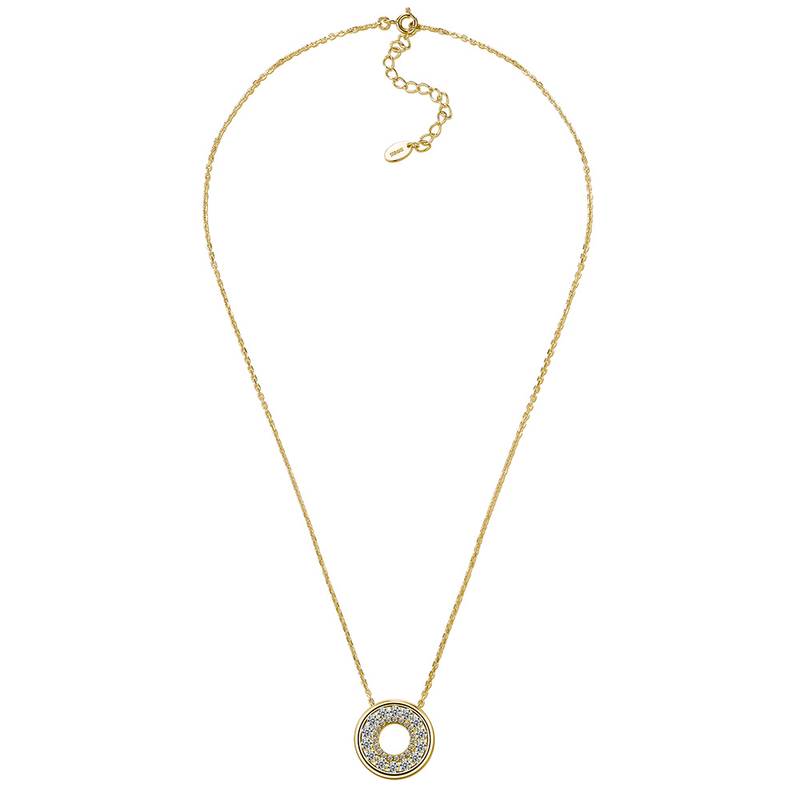 SN0221202款S925银镀18K金Moissanite圆满Necklace1.03ct