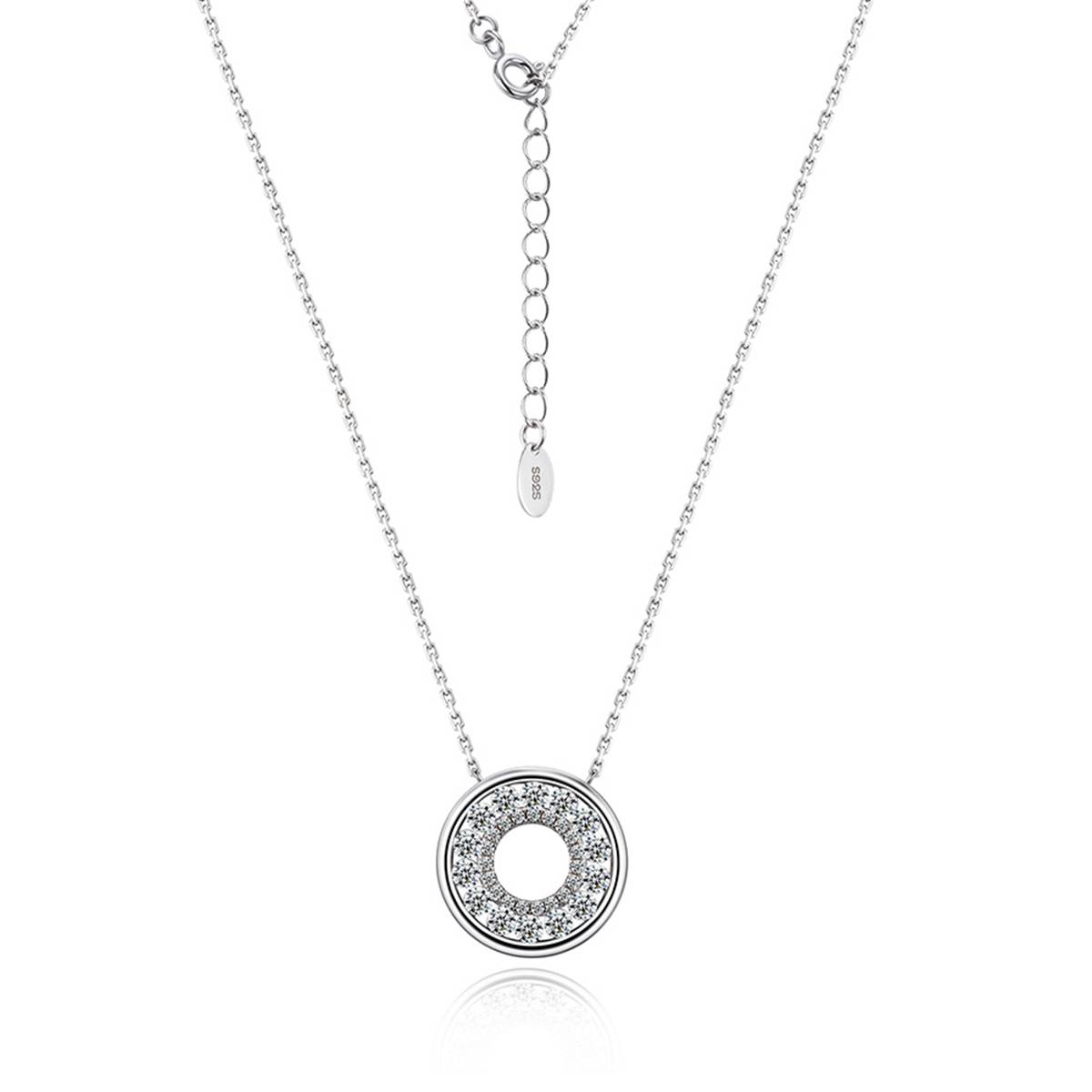 SN0221202款S925银镀18K金Moissanite圆满Necklace1.03ct