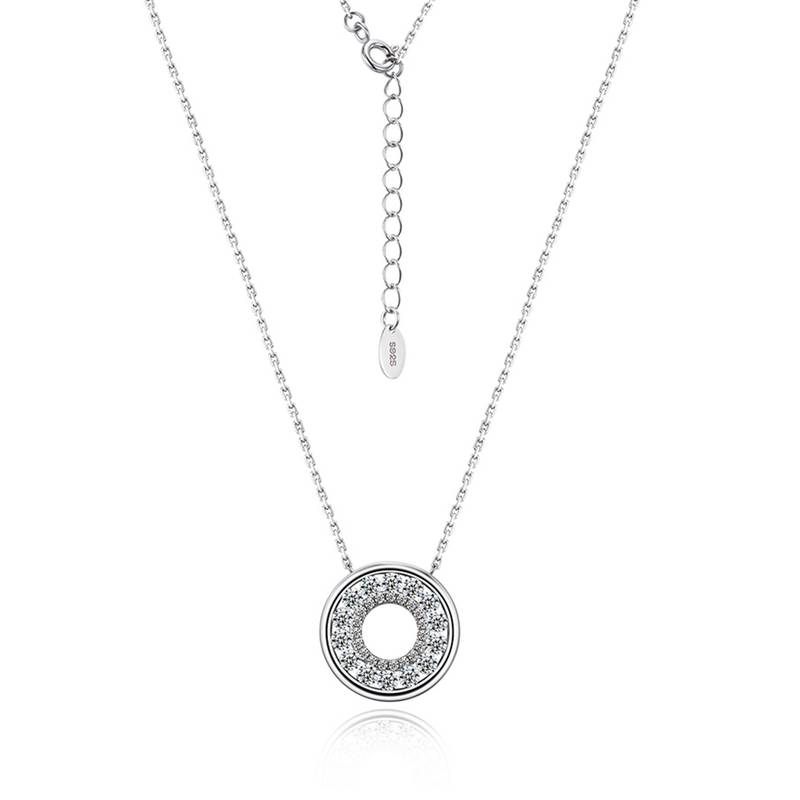 SN0221202款S925银镀18K金Moissanite圆满Necklace1.03ct