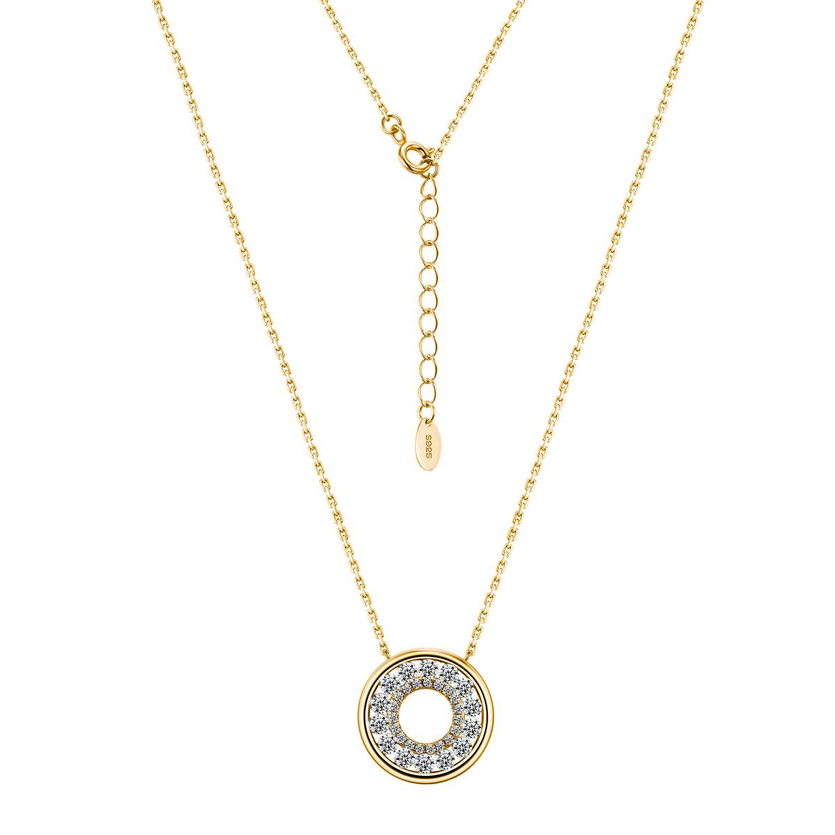 SN0221202款S925银镀18K金Moissanite圆满Necklace1.03ct