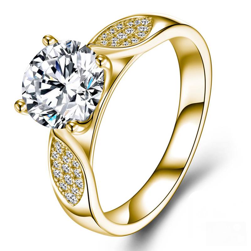 SR0654202款S925银镀18K金MoissaniteAffordable LuxuryWomen's Ring2.2ct