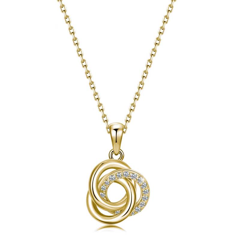SN0167105款S925银镀18K白金莫桑扭结Pendant0.13ct