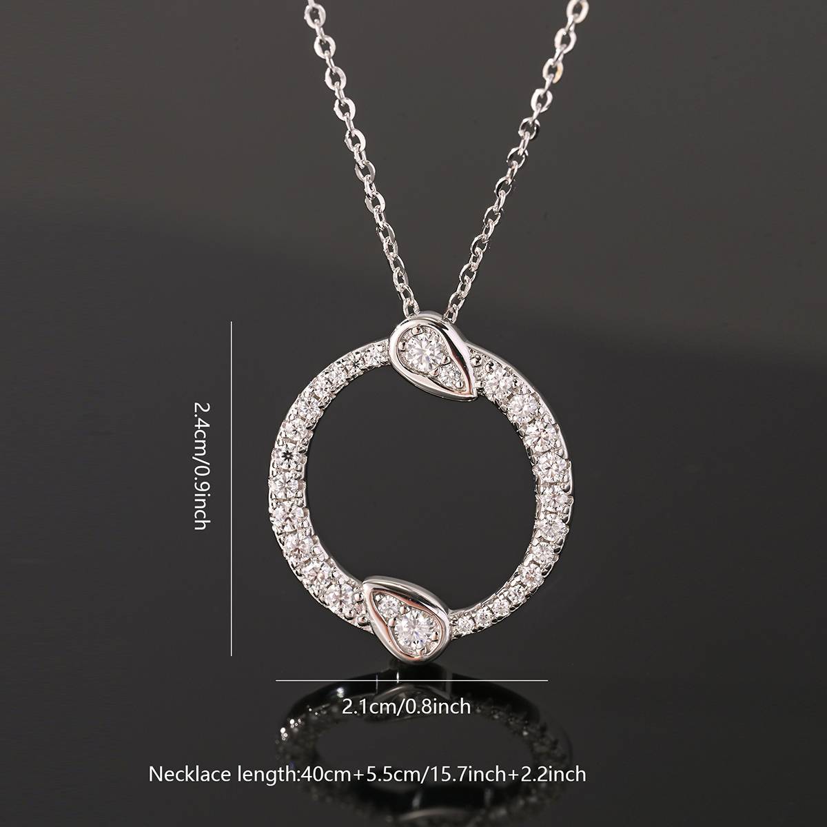 MP0088款S925银镀18K白金Moissanite双向奔赴Necklace