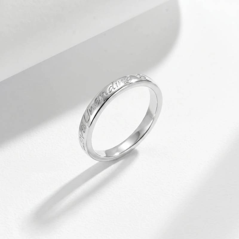 FX39298款S925银镀18K金love unending无尽的爱MoissaniteRing0.035ct