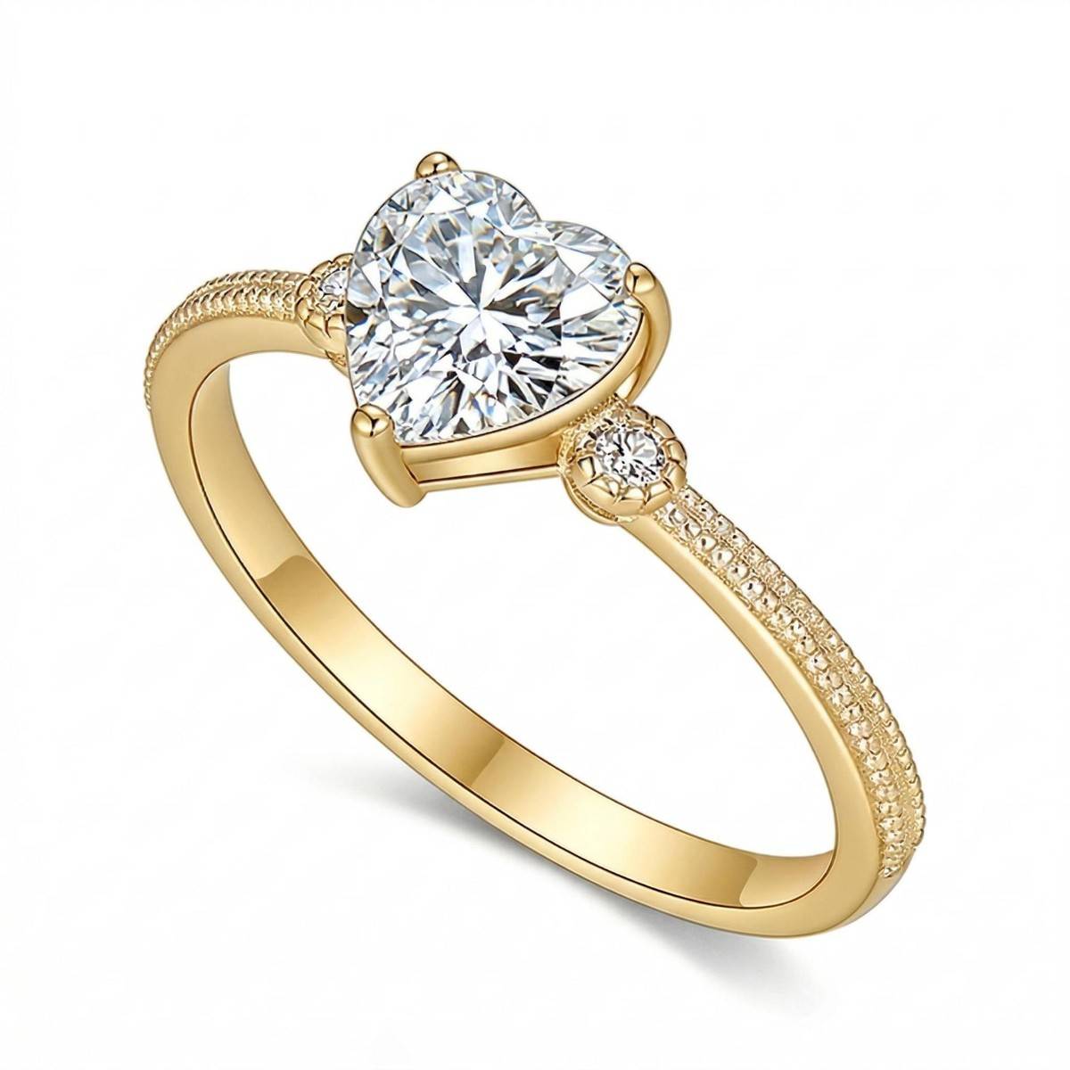 FX39506款S925银镀18K金心形Moissanite心之所向Affordable LuxuryWomen's Ring主石6.0mm/0.8ct