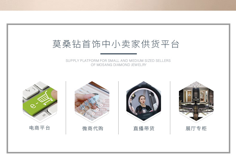 SN0229803款银镀18K金围珠四叶草莫桑钻项链0.5ct - 2