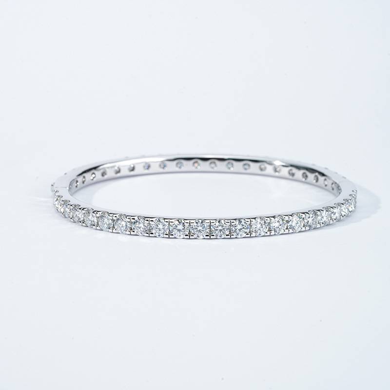 SMB3-0026昼夜奇缘款S925银镀18K金Moissanite蛋形手镯4.0mm/粒