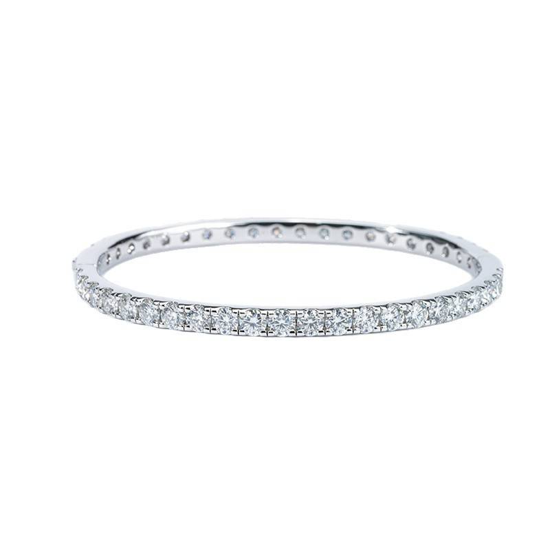 SMB3-0026昼夜奇缘款S925银镀18K金Moissanite蛋形手镯4.0mm/粒