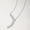 MP0147款S925银镀18K白金莫桑钻领带项链1.42ct 2