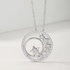 MP0107款S925银镀18K白金莫桑钻满天星项链1.94ct 2