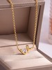 MP0044款S925银镀18K白金梨形莫桑钻缠绕线项链0.8ct 6