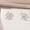 ME0073款S925银镀18K白金梨形莫桑钻耳钉3.0ct 2