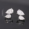 ME0073款S925银镀18K白金梨形莫桑钻耳钉3.0ct 4